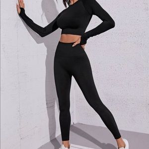 Black two piece sportswear set